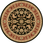 Julia Black Red Rug Traditional Round.png