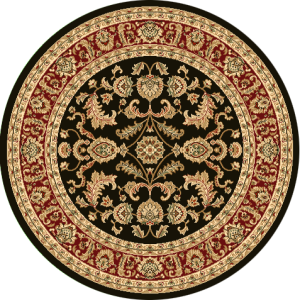 Julia Black Red Rug Traditional Round.png