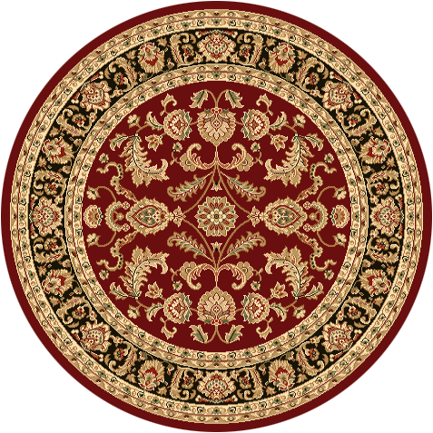 Julia Red Black Rug Traditional Round.png