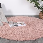 Mandi Shaggy Blush Pink Round Rug Modern 2 R.jpg